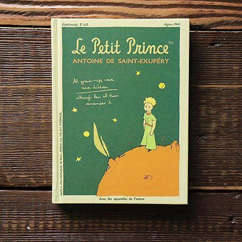 Dessin x 7321 Design-Little Prince Hardcover Hardcover Notebook -B612 Planet, 7321-08667 - สมุดบันทึก/สมุดปฏิทิน - กระดาษ สีเขียว