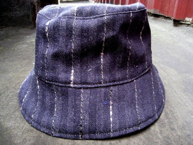 MaryWil野生の帽子 - ダークデニムラインの三次元パターン - 帽子 - その他の素材 ブルー