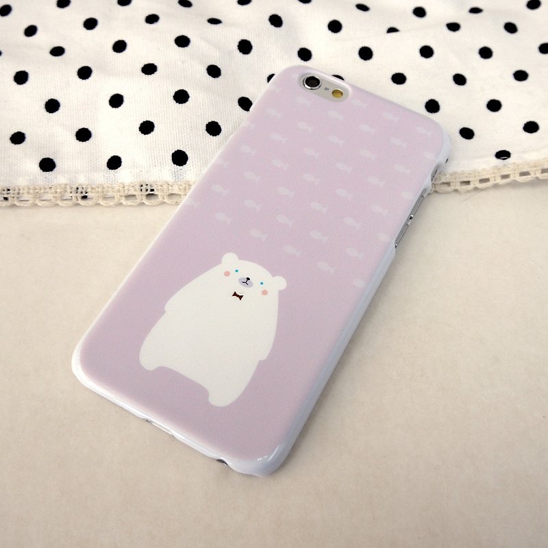 Polar Bear Purple Print Soft / Hard Case for iPhone X,  iPhone 8,  iPhone 8 Plus,  iPhone 7 case, iPhone 7 Plus case, iPhone 6/6S, iPhone 6/6S Plus, Samsung Galaxy Note 7 case, Note 5 case, S7 Edge case, S7 case - เคส/ซองมือถือ - พลาสติก สีม่วง