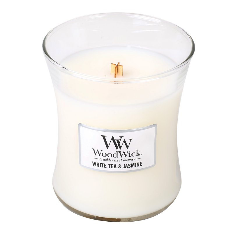 [VIVAWANG] WW 10 oz classic fragrance candle - Jasmine White Tea. Subtle fragrance of jasmine and white tea, the perfect blend of Red Roses. - Candles & Candle Holders - Wax White