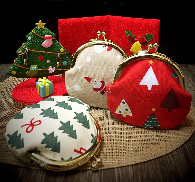 Christmas Gift Set (3 ㄧ group) - Coin Purses - Other Materials Red