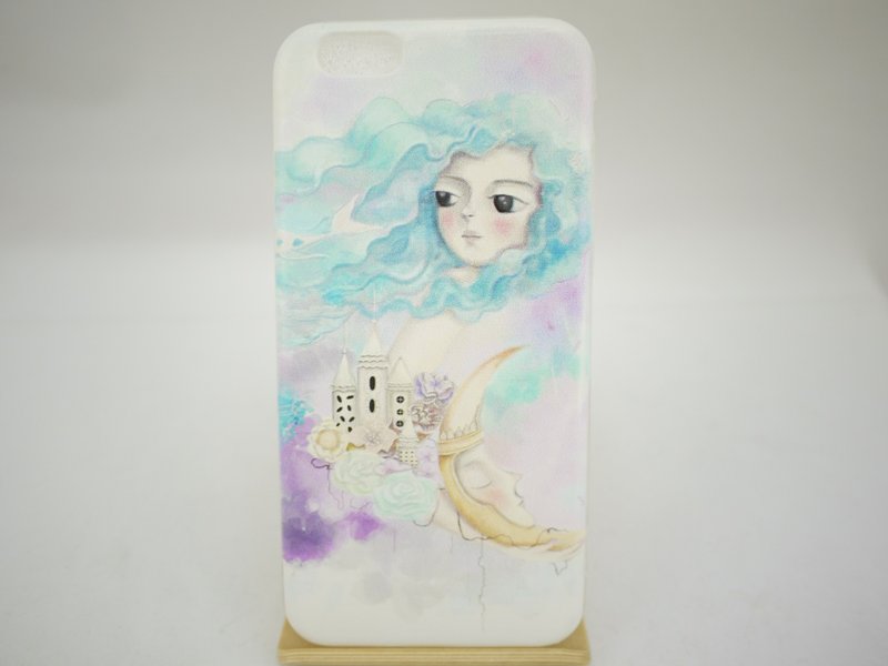 Hand-painted Love series - intuition -tinting Lin Wenting "iPhone / Samsung / HTC / LG / Sony / millet" TPU phone case - เคส/ซองมือถือ - ซิลิคอน สีน้ำเงิน