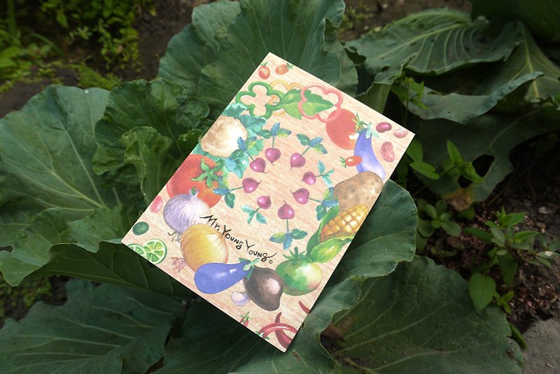 ☁Postcard-Fruit and Vegetable Story - Cards & Postcards - Paper Orange