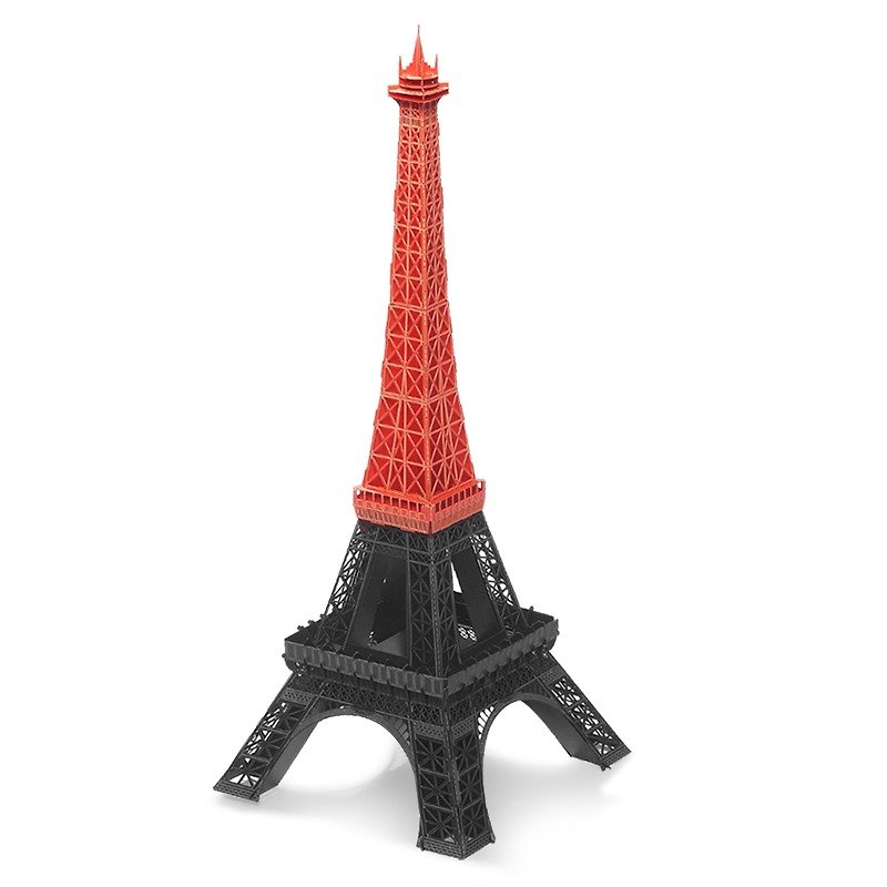 Papero紙風景 DIY迷你模型-艾菲爾鐵塔(紅)/Eiffel Tower(Red) - 木工/竹藝/紙雕 - 紙 紅色