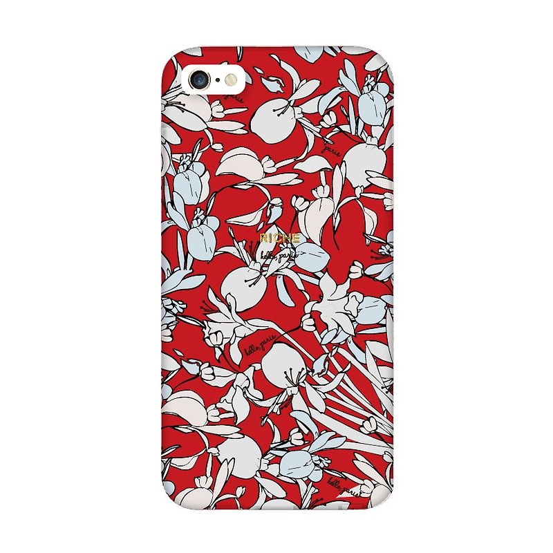 European wind iris scarf flower language phone shell - Phone Cases - Other Materials Red
