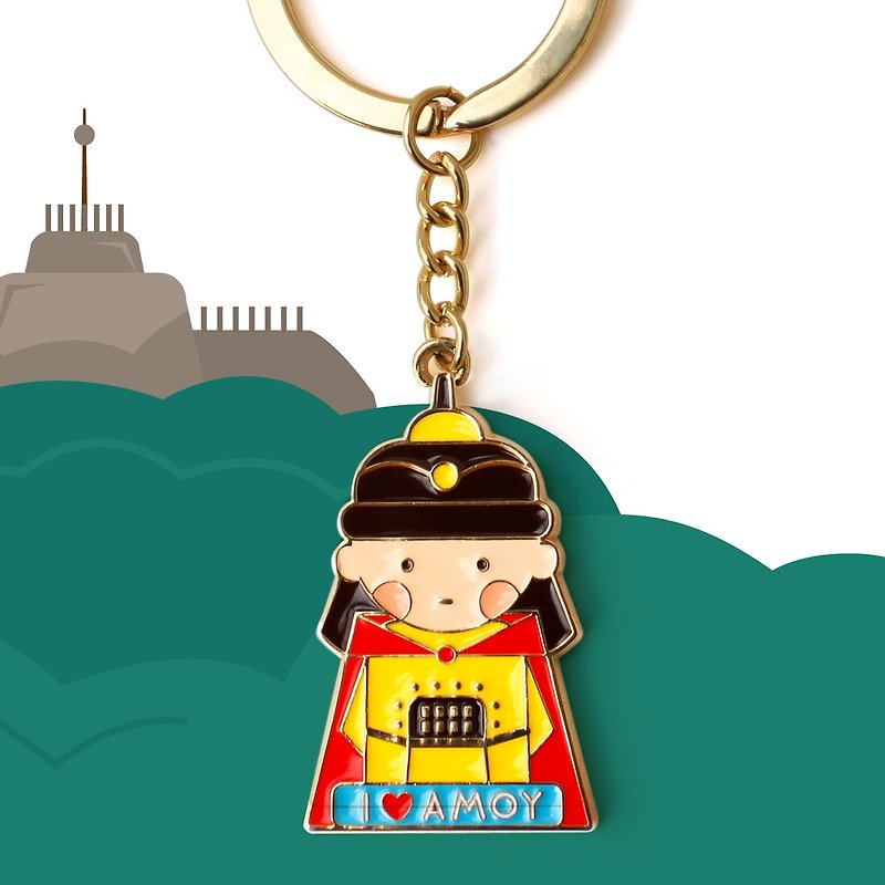 U-PICK original product life creative cartoon original car key chain key tourism products specialty products (including postage envelopes) - ที่ห้อยกุญแจ - โลหะ 