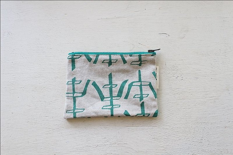 【ZhiZhiRen】厵 | 多錢包 - 鹽程鐵窗-綠 - 零錢包/小錢包 - 其他材質 綠色
