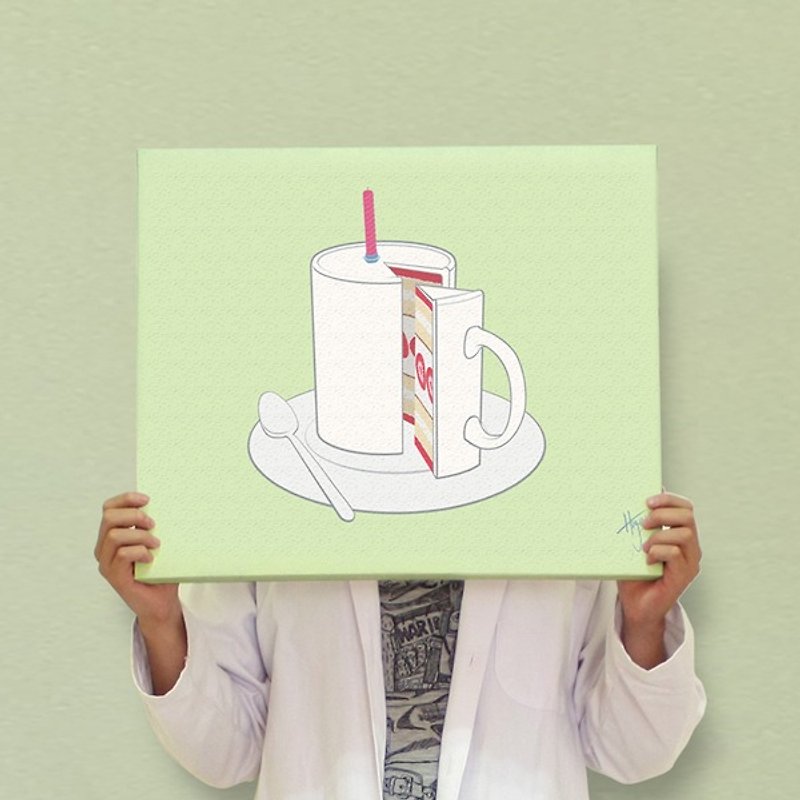 杯子蛋糕 / [食]誤系列.數位錶框畫(高質感油畫布) - 掛牆畫/海報 - 其他材質 綠色