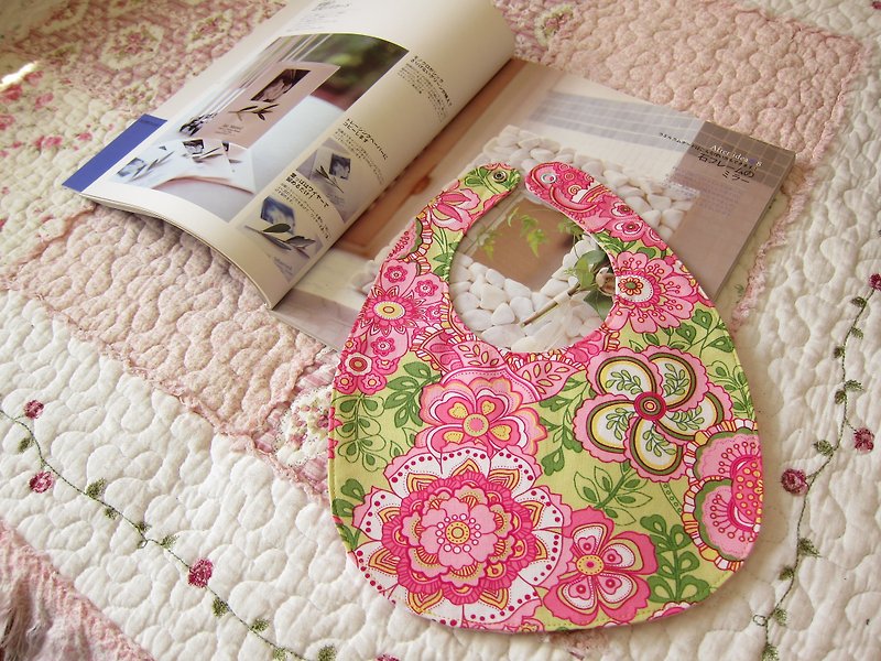 花園青綠-嬰兒寶貝純棉圍兜 - 圍兜/口水巾 - 其他材質 粉紅色