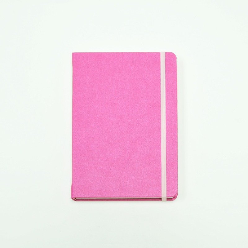 Leather Notebook A5 Customized Free Branding Service Unique Mind Present Bellagenda - Notebooks & Journals - Genuine Leather Pink