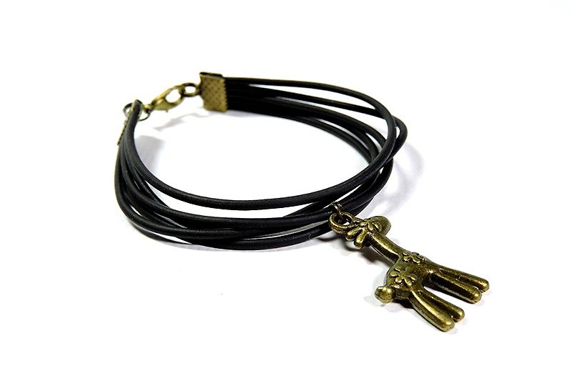 Cute Animal Zone (Hippocampus/Owl/Cat/Bird/Giraffe) Handmade Bracelet - Bracelets - Waterproof Material Black