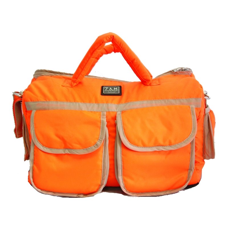 7 A.M. VOYAGE mouth package (Mom Pack - Sweet Yang Orange) - Diaper Bags - Waterproof Material Orange
