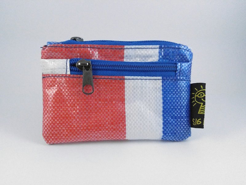 Local flavor red, white and blue bags - Coin Purses - Plastic Red