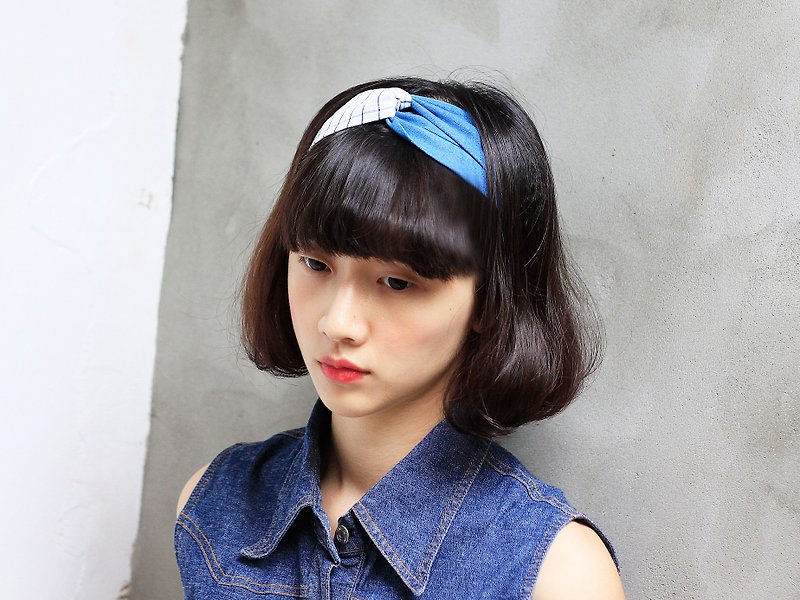 【The MAMA's Closet】Checked Series (三) / Headband - Hair Accessories - Other Materials Multicolor