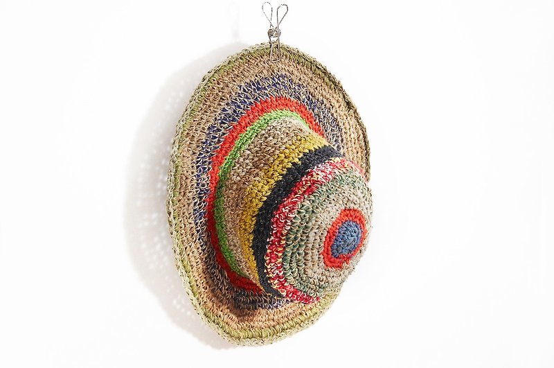 手織りコットンキャップ/ニットキャップ/ハット - カラーの森（1のみ） - 帽子 - 寄せ植え・花 多色