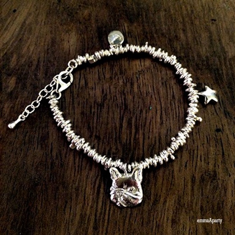 EmmaAparty sterling silver bracelet 'French bulldog bracelet - Bracelets - Other Metals 