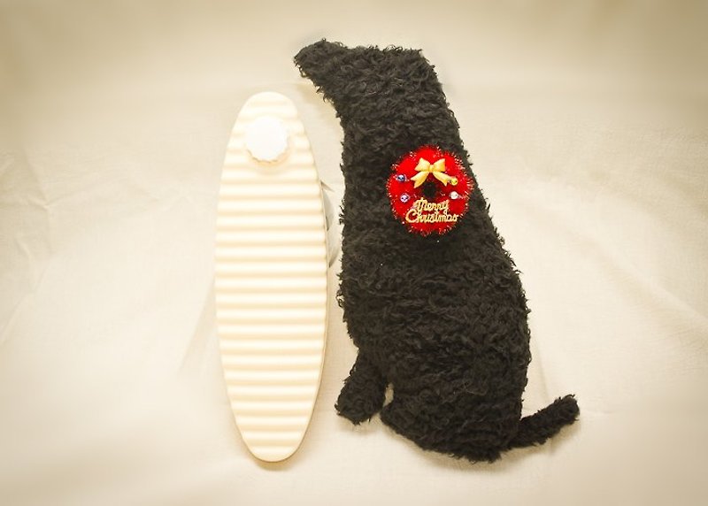 Black hot dog love hug - Stuffed Dolls & Figurines - Other Materials Black