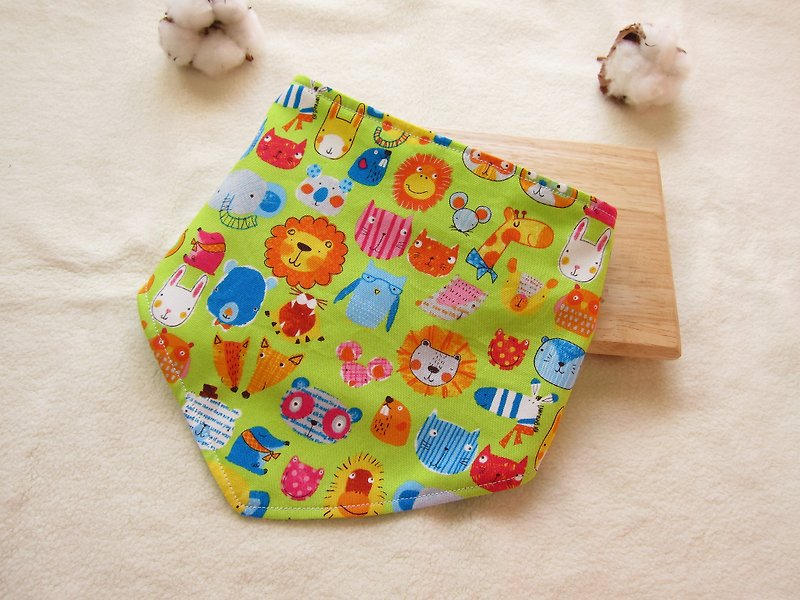 123 Zoo - cotton bandage baby, bibs, scarves (three-color selection) - Bibs - Other Materials Green