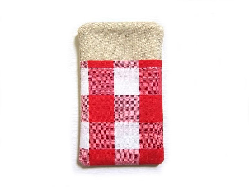 Cell phone pocket red plaid - Other - Other Materials 