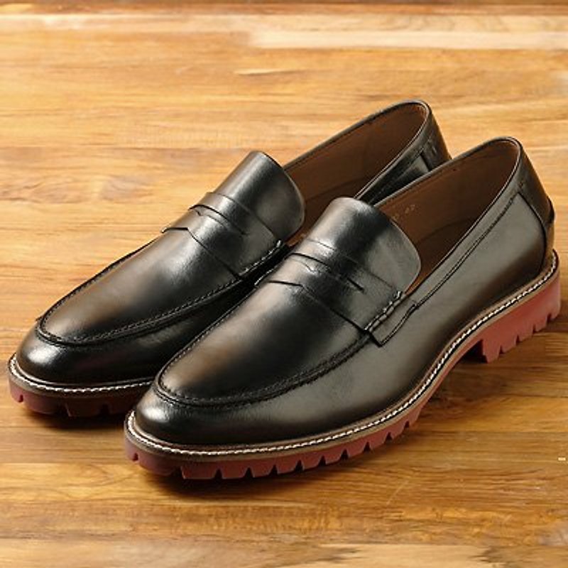 US-‧ Vanger elegant red background yuppie fashion casual shoes Carrefour ║Va119 black - Men's Oxford Shoes - Genuine Leather Black