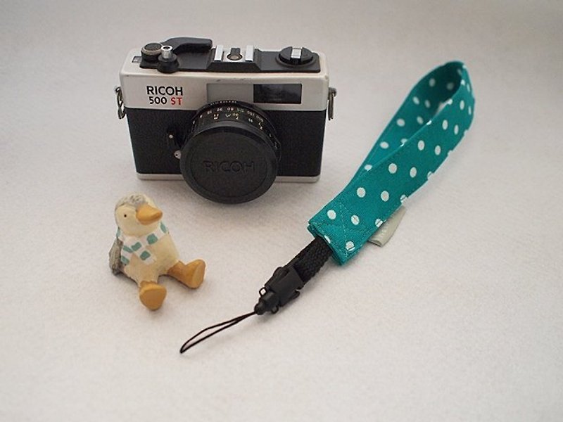 hairmo. Little blue-green (date) single hanging wrist camera / Polaroid / phone zone (hole) - Cameras - Other Materials Green