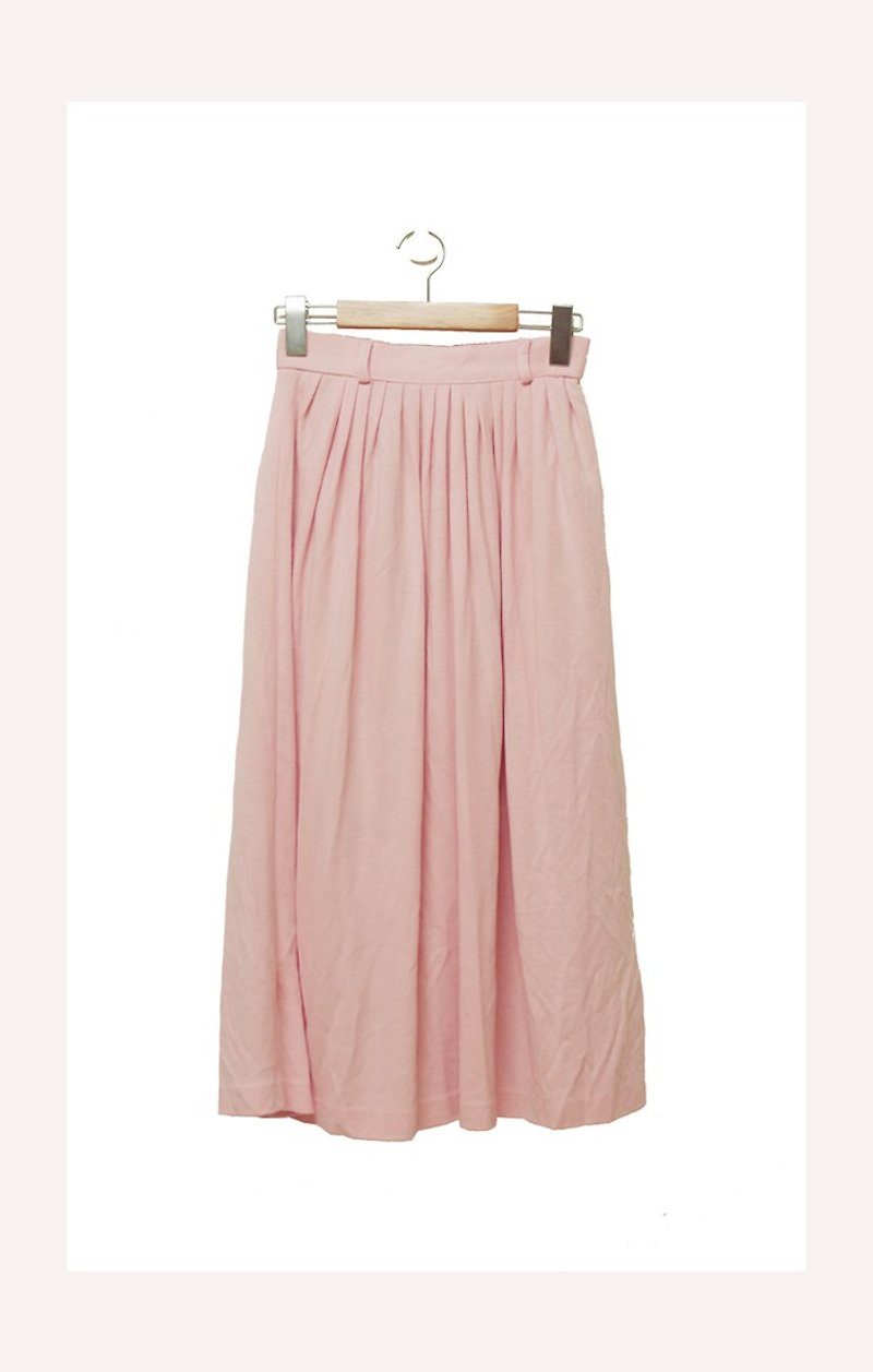 Just pills and cat ♫ ~ pink vintage cotton skirt - กระโปรง - วัสดุอื่นๆ สึชมพู