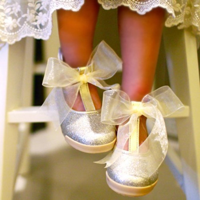 Lillian 香檳金T字繫踝娃娃鞋  (零碼特價，僅接受退貨) - 男/女童鞋 - 其他材質 金色