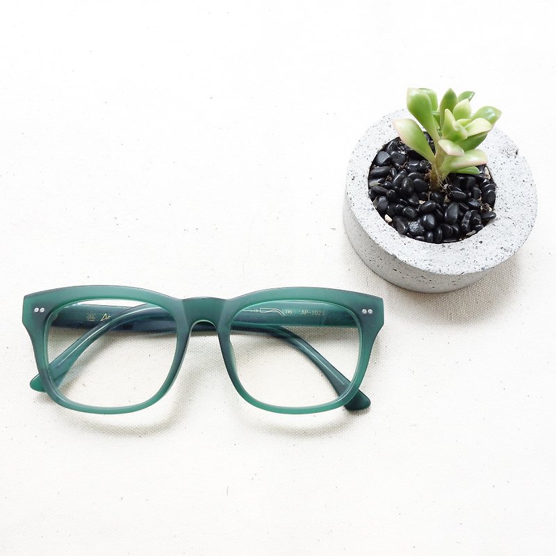 特價磨砂方框眼鏡 - 眼鏡/眼鏡框 - 塑膠 綠色