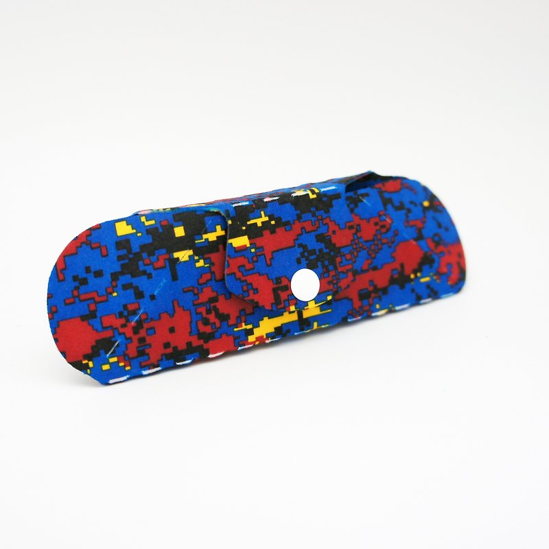 BLR  Electronic Cord Wrappers / Glasses case [ Blue Digital Camouflage ] - Cable Organizers - Other Materials Blue