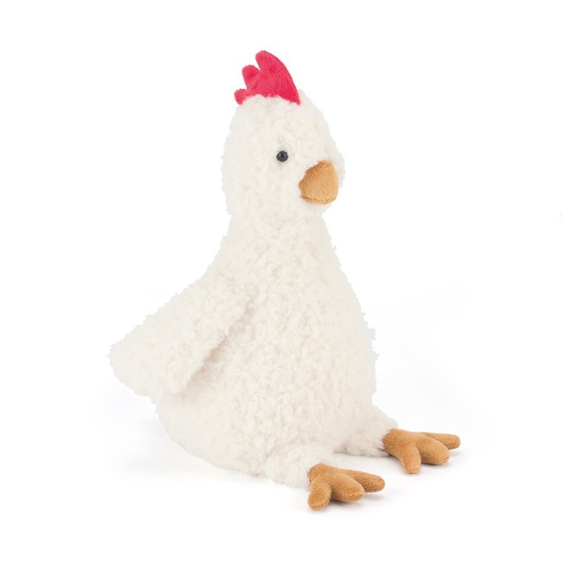 Jellycat Dada Chicken rooster 33cm - Stuffed Dolls & Figurines - Cotton & Hemp White