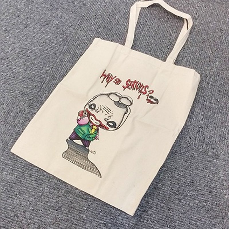 "Chiz" Totebag《Why So Serious?》 - WhizzzPace - Messenger Bags & Sling Bags - Other Materials Green