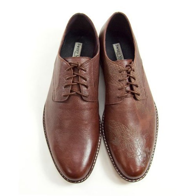 QING-LONG M1091A Brown - Men's Casual Shoes - Genuine Leather Brown
