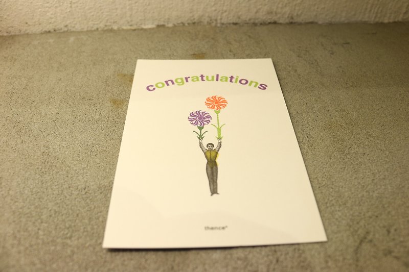 <✍ HAND IN HAND ✍> 送禮小卡片Congrations- (0510) - การ์ด/โปสการ์ด - กระดาษ ขาว