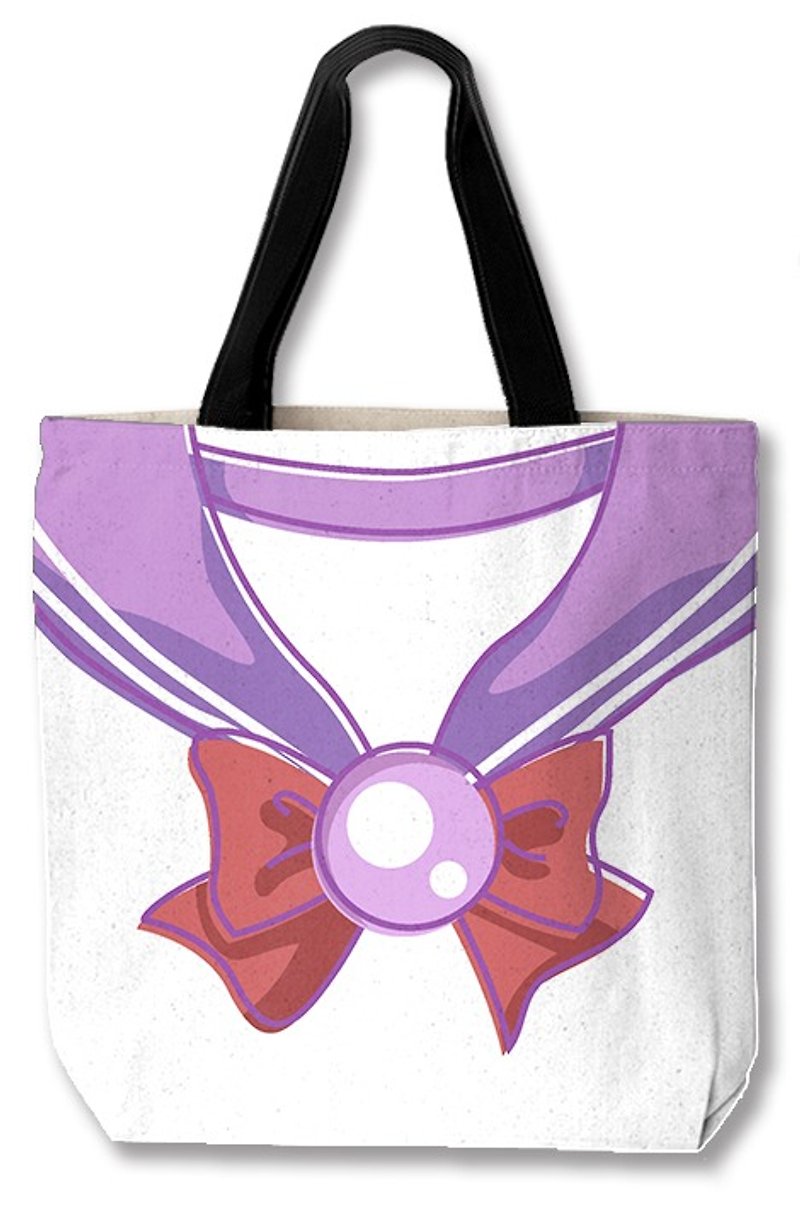 Purple girl uniforms of their own design canvas bag - กระเป๋าแมสเซนเจอร์ - วัสดุอื่นๆ สีม่วง