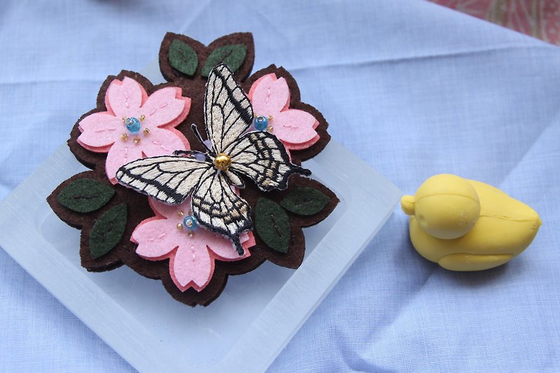 Sew wind butterfly hand mirror - Other - Other Materials Multicolor