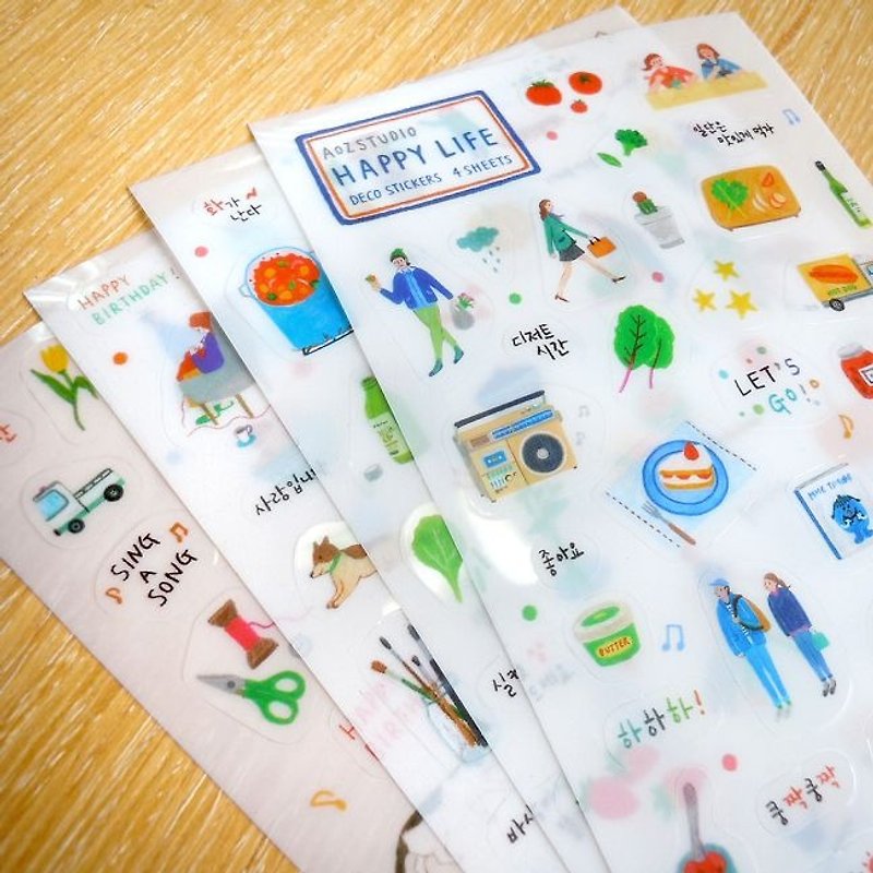 7321Design-Happy life sticker group v2-OZ, 7321-04269 - Stickers - Paper Multicolor