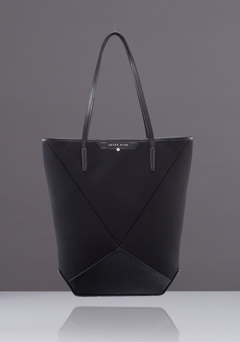 NEVER MIND female Shituo Te bag - leather + space cotton -MILEY- stylish black - New Year - กระเป๋าแมสเซนเจอร์ - วัสดุอื่นๆ สีดำ