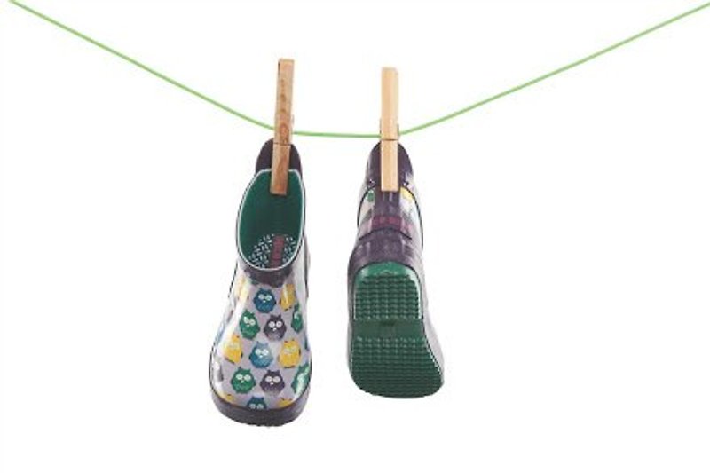 Poco Nido 英國嬰/幼童 雨鞋 貓頭鷹款 - Kids' Shoes - Waterproof Material 