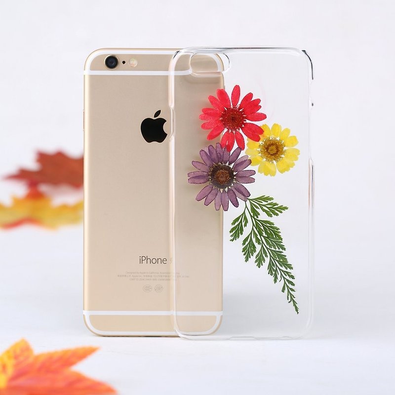 Clear iPhone Case Pressed Flower Samsung Case - Phone Cases - Other Materials Multicolor