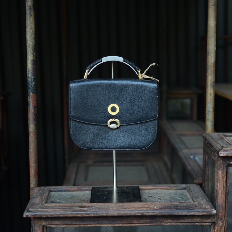 夕卡 Shika // Vintage bag Diners 牛皮製經典手提包 {A2-011} - 手提包/手提袋 - 其他材質 黑色