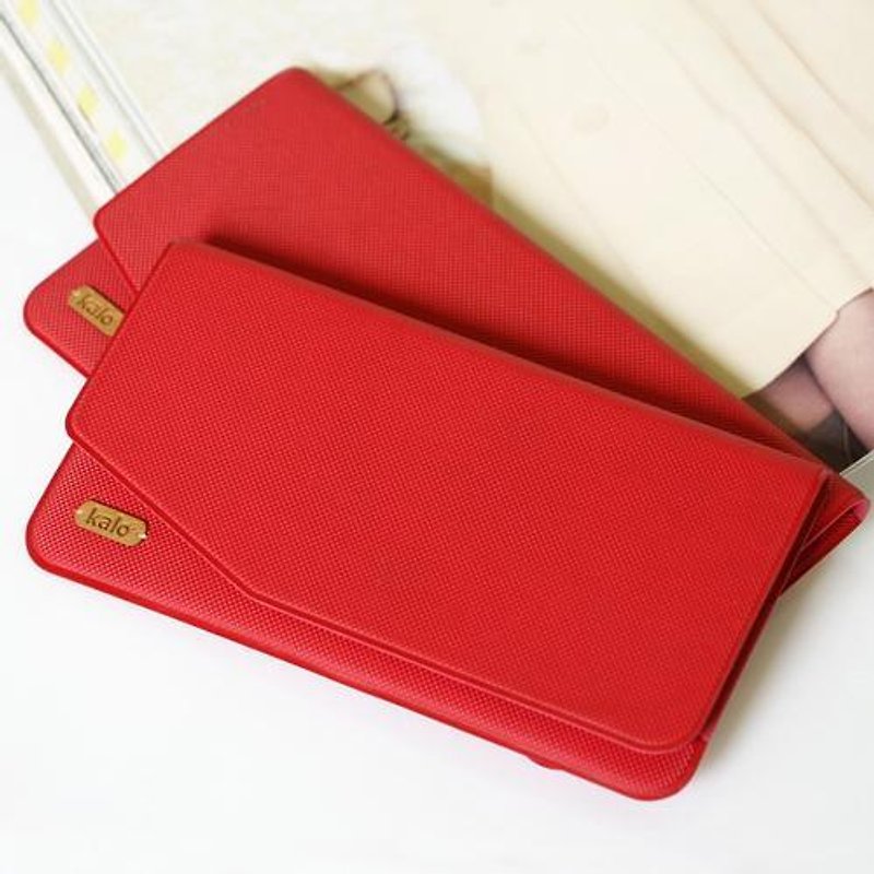 【Kalo】Kalo iPhone6 Wallet Bag - เคส/ซองมือถือ - วัสดุกันนำ้ สีแดง