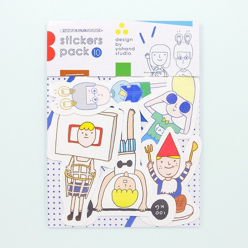 Boys - Medium Sticker Set 2-10 - สติกเกอร์ - กระดาษ สีน้ำเงิน
