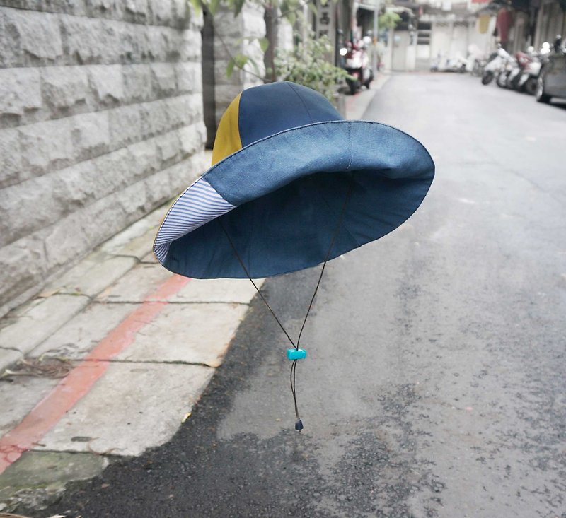 Sienna晴雨ALL PASS帽 - 帽子 - 防水材質 藍色