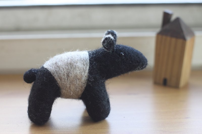 Wool Felt Malay Tapir - ตุ๊กตา - ขนแกะ สีดำ