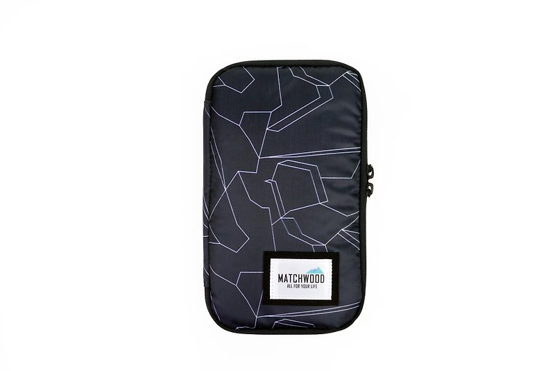 Matchwood Design Matchwood Universal Passport Case Passport Holder Travel Clip Long Clip Passport Case Portable Holder Ticket Document Storage Bag Black - ที่เก็บพาสปอร์ต - เส้นใยสังเคราะห์ สีดำ