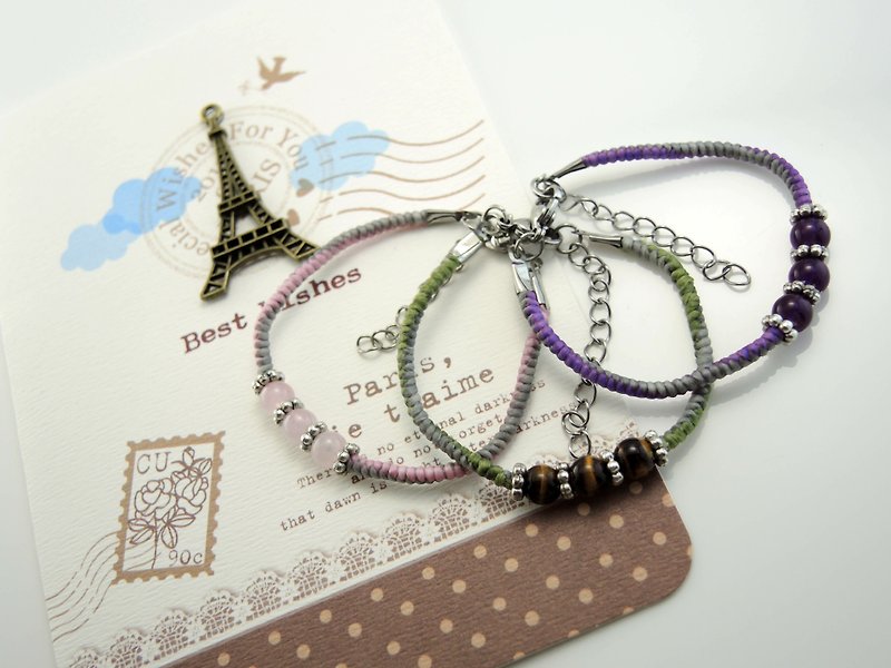 "Just GO Light Travel" simple fashion bracelet - สร้อยข้อมือ - เครื่องเพชรพลอย หลากหลายสี