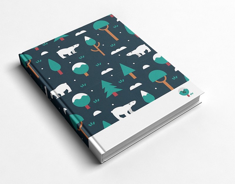 Love the earth and also love the polar bear handmade book/notebook/handbook/diary-Rococo strawberry WELKIN - สมุดบันทึก/สมุดปฏิทิน - กระดาษ 