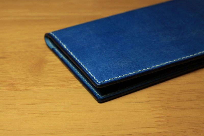 Handstitch - minimalist slim long clip (hand-dyed series) Simply Slim Wallet - กระเป๋าสตางค์ - หนังแท้ หลากหลายสี