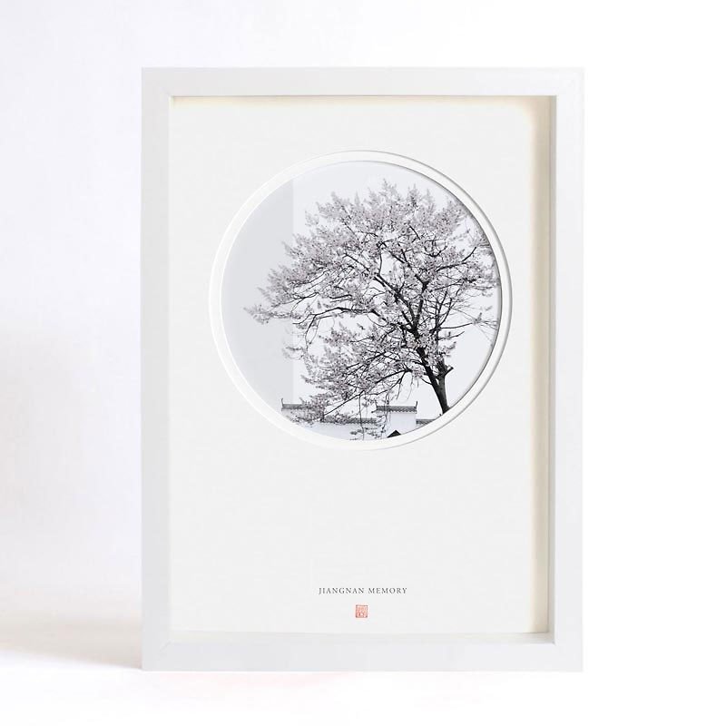 《JIANGNAN MEMORY憶江南》攝影裝飾掛畫 圓形窗格 - 海報/掛畫/掛布 - 紙 白色