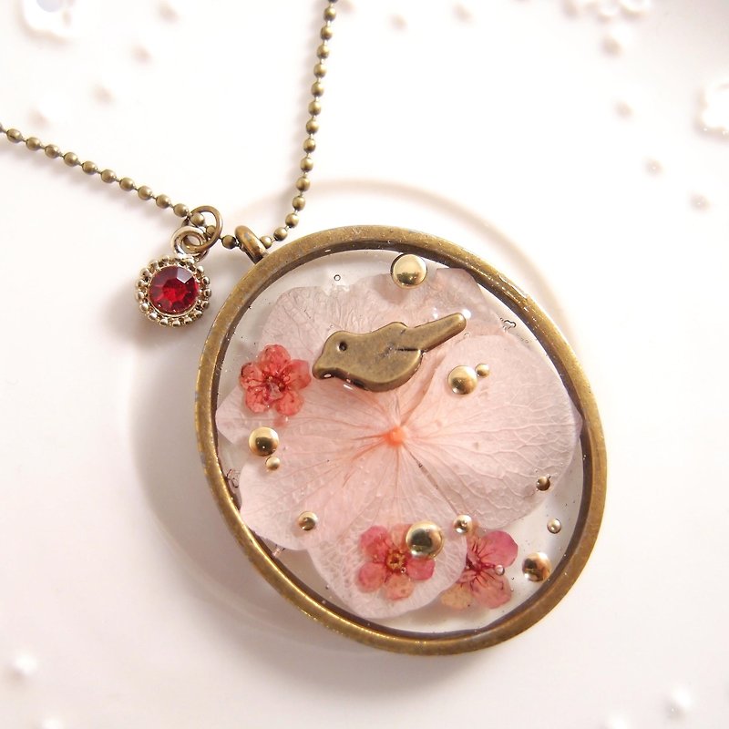 CCS ★ CN0133 - Flower necklace. - Long Necklaces - Other Materials Purple